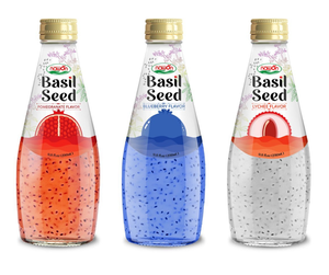 Bebida de Semillas de Hierbas Gelatinosas Texturizadas 290ml en Botella de Vidrio, Infusión de Frutas Exóticas, Refresco Visual, Suministro al por Mayor - Product Image 2