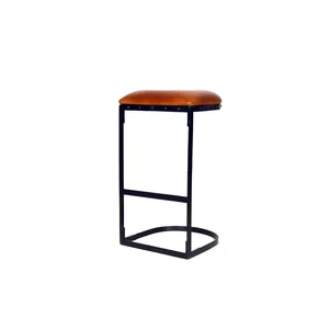 Modern dışkı CAFE Shop BARSTOOL sandalye ahşap bacaklar toptan ile düşük geri kol döner BAR Bar mobilya Metal siyah