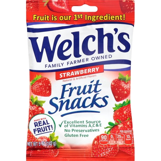 Welchs وجبات فاكهة الفراولة (حزمة من 12)