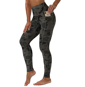 กางเกงโยคะเอวสูงสำหรับผู้หญิง,กางเกงเลกกิ้งลายพรางยกก้นสำหรับออกกำลังกายเข้ายิมฟิตเนส - Product Image 2