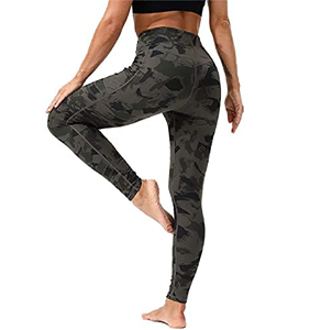 กางเกงโยคะเอวสูงสำหรับผู้หญิง,กางเกงเลกกิ้งลายพรางยกก้นสำหรับออกกำลังกายเข้ายิมฟิตเนส - Product Image 1