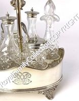 Cruet à huile rectangulaire de style traditionnel en métal argenté Sheffield de haute qualité pour la famille royale, idéal pour la décoration de la maison et l'utilisation en restaurant