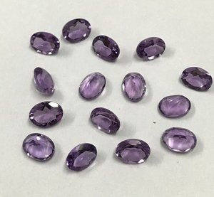 6mm 8mm naturel améthyste à facettes ovale coupe en gros fabricant de pierres précieuses en vrac boutique en ligne maintenant au prix d'usine fournisseur de pierres - Product Image 1