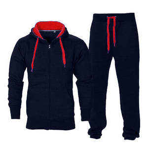 Survêtement hommes personnalisé coton polaire logo réfléchissant matériel 320-340 Gsm sport pantalon à capuche noir gros survêtements pour hommes - Product Image 3