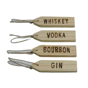 Marqueur de fromage en bois étiquette de nourriture de fromage utilisée dans les mariages de fête toutes les occasions marqueur de fromage fait en corne batterie de cuisine SCI - Product Image 1