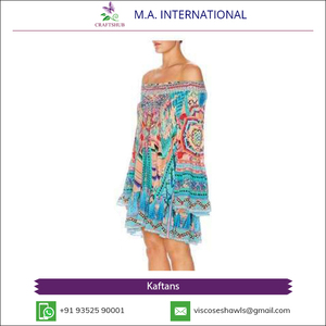 Wholesale Manufacturer of Standard Quality Chiffon Material Open <b>Kaftan</b> Beachwear Dress - Product Image 3