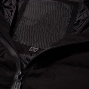 Veste d'hiver décontractée à capuche grande taille pour hommes, tissu en polyester imprimé avec logo personnalisé noir, tricoté en coton délavé - Product Image 6