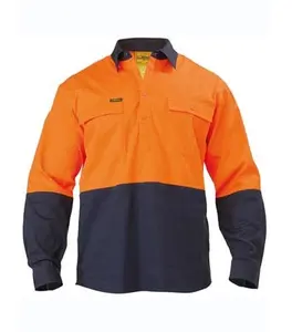 2 TONE HI VIS POLO SHIRT - LONG SLEEVE