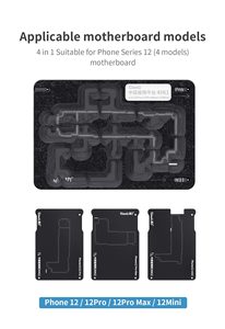 Pochoir de reboulage BGA <span class=keywords><strong>4</strong></span> en 1 Qianli pour <span class=keywords><strong>carte</strong></span> <span class=keywords><strong>mère</strong></span> <span class=keywords><strong>iPhone</strong></span> 12/12 Pro MAX/12 Mini, soudure, cadre intermédiaire, plateforme de plantation d'étain - Product Image 4