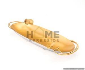 Luxury <b>Large</b> Serving Metal <b>Trays</b> Leak Proof Metal Designer <b>Tray</b> - Product Image 2