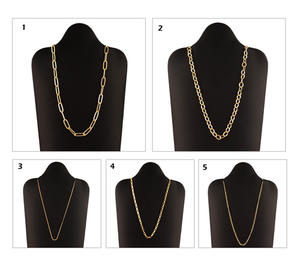 Thời Trang Hot Top Thiết Kế 18K Gold Plated Chain 18 + 2 Inches 4X6Mm Hình Bầu Dục Hộp Liên Kết Chuỗi Vòng Cổ Có Thể Điều Chỉnh Dây Chuyền Làm Bằng Tay Đồ Trang Sức - Product Image 2