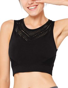 Wholesale Workout Women's Pink Activewear Tank <b>Tops</b> Cropped Ladies Tank <b>Top</b> Plain - Product Image 4