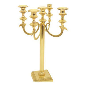 Soporte de luz de vela de 5 brazos al por mayor acabado de aluminio antiguo dorado para decoraciones de boda interiores y exteriores del hogar - Product Image 5