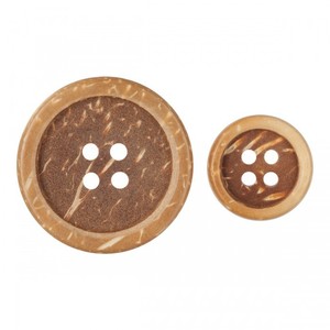 Botones de Cáscara de Coco de Dos/Cuatro Agujeros/ Botón de Cáscara de Coco Marrón Natural Ecológico de Vietnam // Sra. Rachel: +84896436456 - Product Image 1