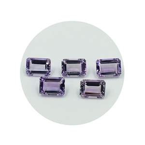 Pierre précieuse naturelle en améthyste octogonale, véritable pierre à facettes violette, cristal de qualité supérieure pour la fabrication de bijoux, artisanat et design. - Product Image 1
