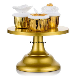 แท่นวางเค้กชุบทองหรูหราทำด้วยมืออุปกรณ์ตกแต่งเค้ก - Product Image 3