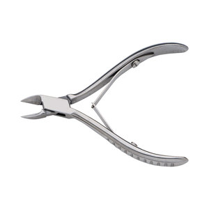 Professional 4-Inch Straight Double Spring Metal Nail Cutter with Wide Jaw Opening Grooved Handles Manicure Tool for Fingers - Product Image 1