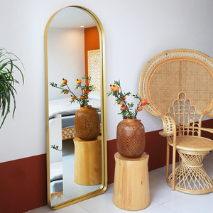 מותאם אישית גדול גדול זהב קשת מתכת ממוסגר מלא אורך הלבשה רצפת מראה Espejo דה Piso - Product Image 3