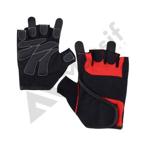 Gants de cyclisme unisexes en cuir véritable, demi-doigts, respirants, antidérapants, doux et confortables, style avec motif de ceinture, les plus vendus - Product Image 5