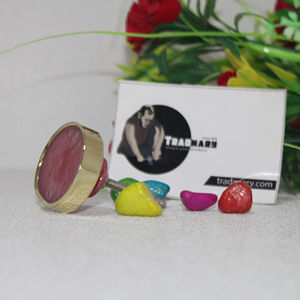 Bouton de tiroir en résine dernière conception couleur rosâtre avec quincaillerie en laiton moulé et bouton de meuble bouton d'armoire, Fabricant - Product Image 1