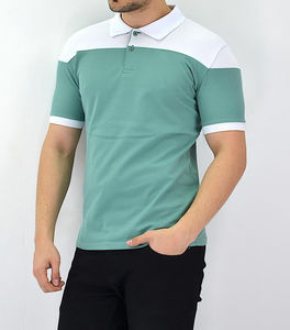 Chemise à manches courtes vintage sur mesure, style streetwear, couleur unie verte contrastante, séchage rapide, anti-plis, décontractée, pour le golf, 100 % coton - Product Image 2