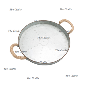 Ensemble de deux plateaux de service pour chocolats de tailles différentes en plateau de service à thé et café galvanisé pour la vaisselle - Product Image 3