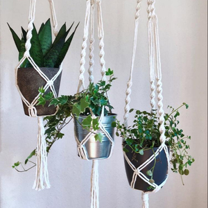   Porte-plantes artisanal pour la joie et le bonheur. <span class=keywords><strong>Plante</strong></span> en <span class=keywords><strong>macramé</strong></span> bohème - Product Image 1