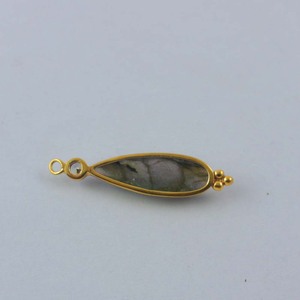 ตัวเรือนสีเงินสีฟ้าแฟลช Labradorite พร้อมจี้เพชร Cz - Product Image 4