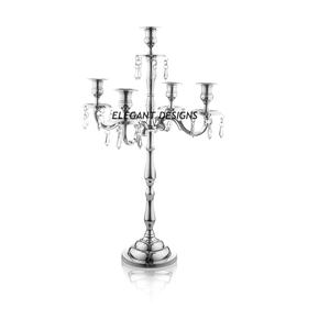 Métal Blanc Candélabres Offre Spéciale Décoratifs Faits À La Main En Gros Bougeoir De Mariage Décoratif En Gros De Luxe Bougie Stand - Product Image 2