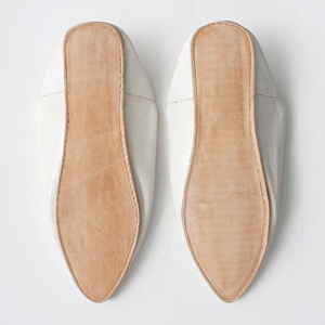Delle donne e degli uomini Bianco Marocchino <span class=keywords><strong>In</strong></span> <span class=keywords><strong>Pelle</strong></span> Babouche Pantofole - Product Image 3