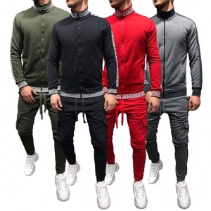 Conçu sur mesure pour hommes grande taille 100% coton survêtement coupe ajustée jogging fitness survêtements d'hiver - Product Image 1