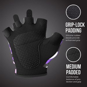 Medium Padded Camouflage Printed Workout <b>Gloves</b> for Women Custom Made High Quality Weightlifting <b>Gloves</b> for Women on Wholesale - Product Image 2