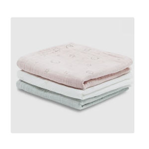 Couverture d'emmaillotage en mousseline de coton douce et respirante pour bébé - Product Image 1