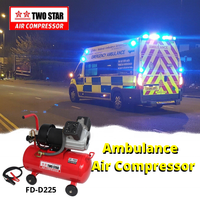 Compresseur d'air professionnel à double Piston, Machine robuste et puissante sans huile, avec réservoir de 25 litres, 36 V 48V DC, résiste aux intempéries
