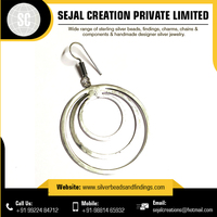 Composants de bijoux en argent sterling 925 plaqué de haute qualité, fermoirs et crochets à motif tribal, perles à motif floral de 10 mm et 15 mm