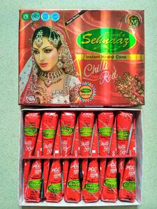 Super Fine Sehnaaz Chilli Red <b>Henna</b> <b>Cone</b> 25gm - Product Image 3