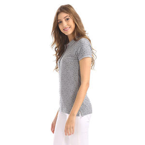 Camiseta de algodón 100% de gama alta para mujer, camiseta de polo con logotipo personalizado, estilo deportivo de Golf, camiseta informal de alta calidad, serigrafía sólida - Product Image 4