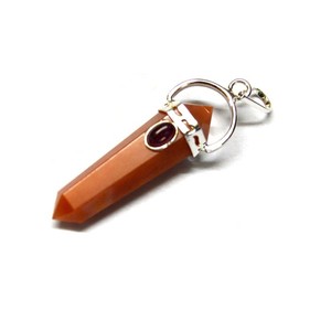 Supplier of Peach Aventurine Double Point Pendants : Peach Aventurine Double Point Pendants for Sale - Product Image 1