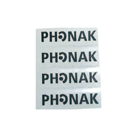 Etiqueta Adhesiva Personalizada con Logotipo de Nickel Brand en Cromo Negro, Impermeable, Grosor de 0.06mm, Modelo Phonak TW Origin para el Hogar