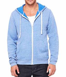 Lienzo 3909 Bella Tri-Blend Full-Zip Hoodie Fabricante Bella Canvas Custom Apparel Thermal Flex Fleece Zip Unisex Hoodie - Product Image 6