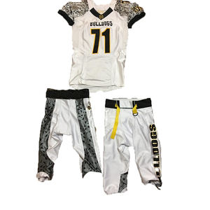 Maillots de football américain entièrement personnalisables ensemble respirant numéro de nom d'équipe uniformes à bas prix conception de sublimation complète - Product Image 6