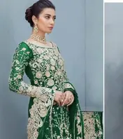 Schwere bestickte Rasen anzüge im pakistani schen Stil für Party anzüge für Damen