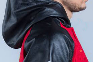 Veste universitaire à capuche en laine avec logo personnalisé et manches en cuir uniforme de baseball d'hiver formel respirant et coupe-vent - Product Image 6