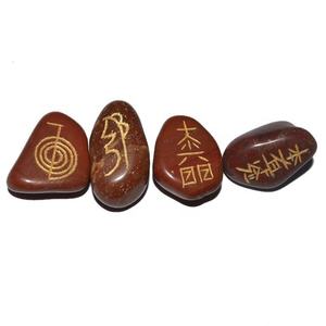 Fournisseur d'artisanat en pierres semi-précieuses de jaspe rouge, ensembles de pierres Usui Reiki pour la décoration intérieure - Product Image 1