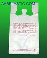 Sacs de courses en plastique HDPE recyclables personnalisables avec logo pour supermarchés, en rouleau, pour usage en T-shirt, fabriqués au Vietnam
