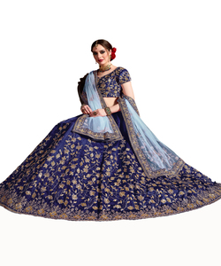 Dernier créateur Séquence de broderie en georgette Travail Lehenga Choli XL Taille Filet Soie Dupatta Anarkali Vêtement ethnique Vêtement de fête ApparelGarment - Product Image 6