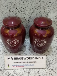 Urn — aliments peints à la main en aluminium pour animal de compagnie, fournitures d'incrustation, création de nouvel an, chiens noirs - Product Image 4