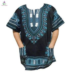 CRAFTSHUB Chemise Dashiki Traditionnelle Africaine Imprimée 100% Coton pour Unisexe Été/Printemps à Prix Bas du Marché - Product Image 1