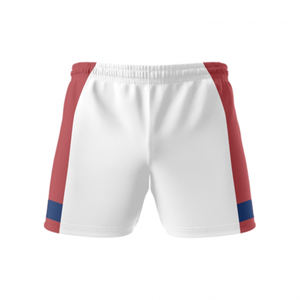 Pantalones cortos de Rugby, diseño personalizado, blanco y rojo, alta calidad, transpirable y cómodo, logotipo y tamaño - Product Image 1