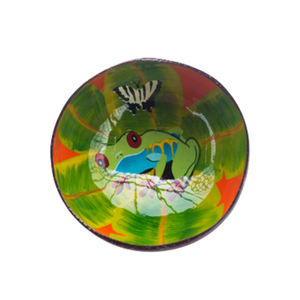 Customized Logo Lacquered Coconut Bowls Sustainable Ceramic Dinnerware <b>Plates</b> <b>Camping</b> Handicrafts Technology Free Made Vietnam - Product Image 5